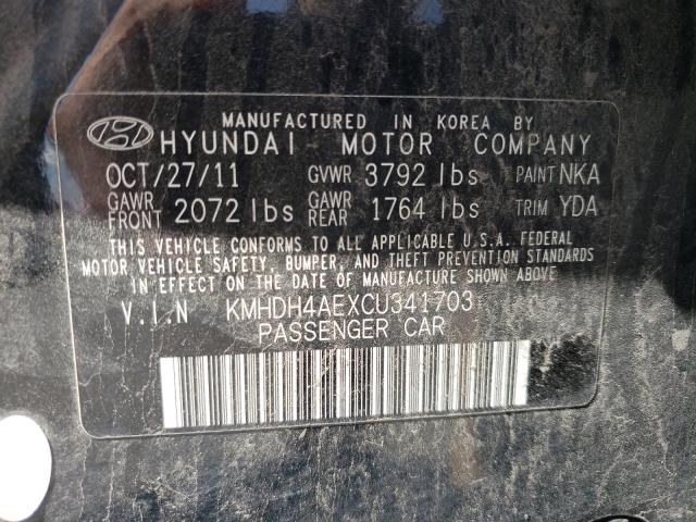 Photo 9 VIN: KMHDH4AEXCU341703 - HYUNDAI ELANTRA GL 