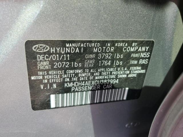 Photo 11 VIN: KMHDH4AEXCU382994 - HYUNDAI ELANTRA GL 