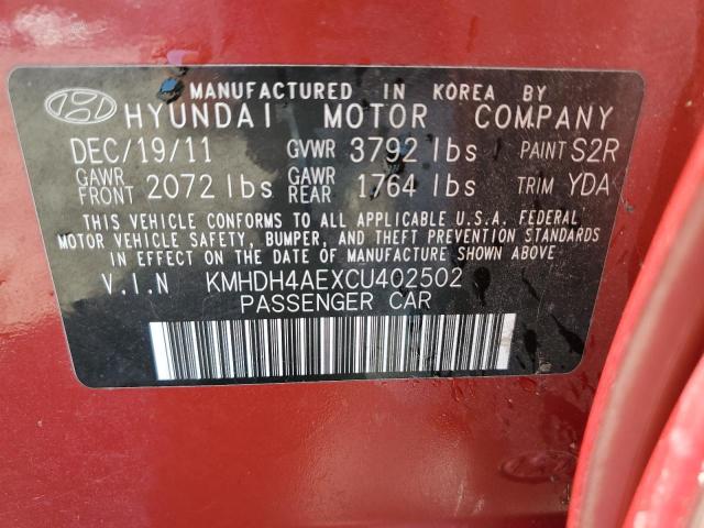 Photo 11 VIN: KMHDH4AEXCU402502 - HYUNDAI ELANTRA 