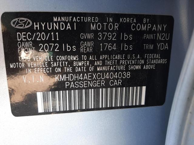 Photo 12 VIN: KMHDH4AEXCU404038 - HYUNDAI ELANTRA 