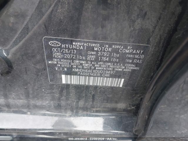 Photo 8 VIN: KMHDH4AEXDU019497 - HYUNDAI ELANTRA 