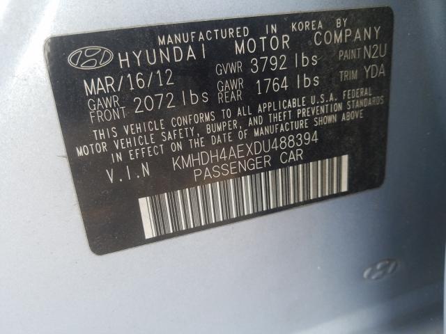 Photo 9 VIN: KMHDH4AEXDU488394 - HYUNDAI ELANTRA 