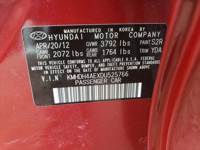 Photo 9 VIN: KMHDH4AEXDU525766 - HYUNDAI ELANTRA GL 