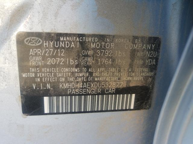 Photo 9 VIN: KMHDH4AEXDU532877 - HYUNDAI ELANTRA GL 