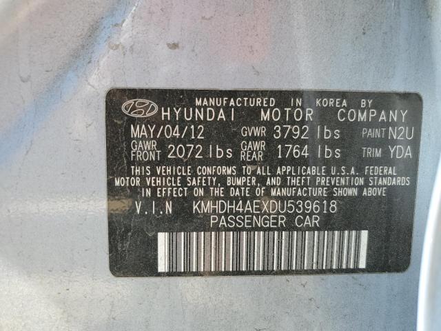 Photo 11 VIN: KMHDH4AEXDU539618 - HYUNDAI ELANTRA GL 