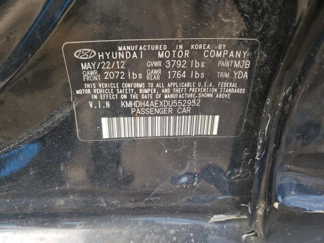 Photo 11 VIN: KMHDH4AEXDU552952 - HYUNDAI ELANTRA GL 