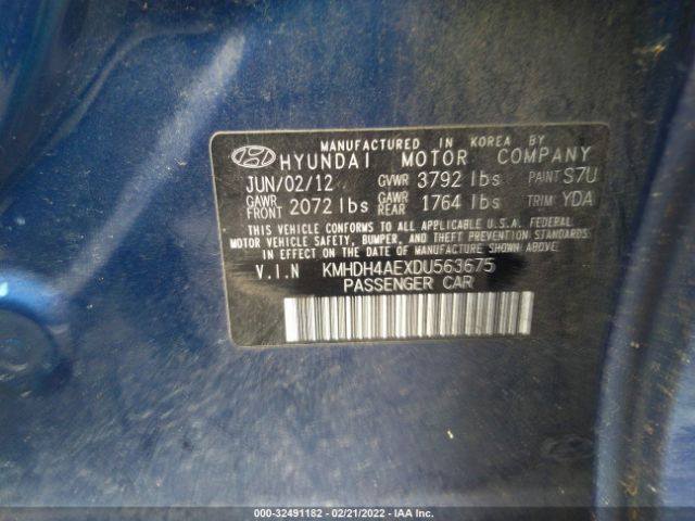 Photo 8 VIN: KMHDH4AEXDU563675 - HYUNDAI ELANTRA 