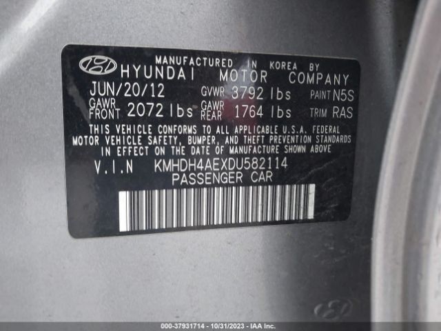 Photo 8 VIN: KMHDH4AEXDU582114 - HYUNDAI ELANTRA 