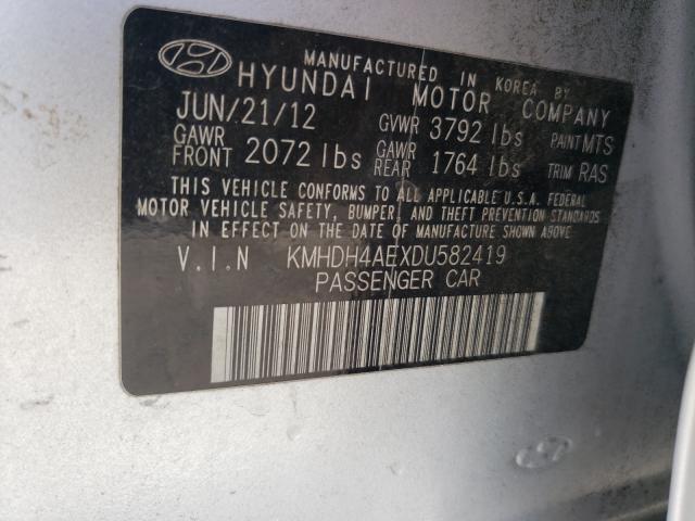 Photo 9 VIN: KMHDH4AEXDU582419 - HYUNDAI ELANTRA GL 