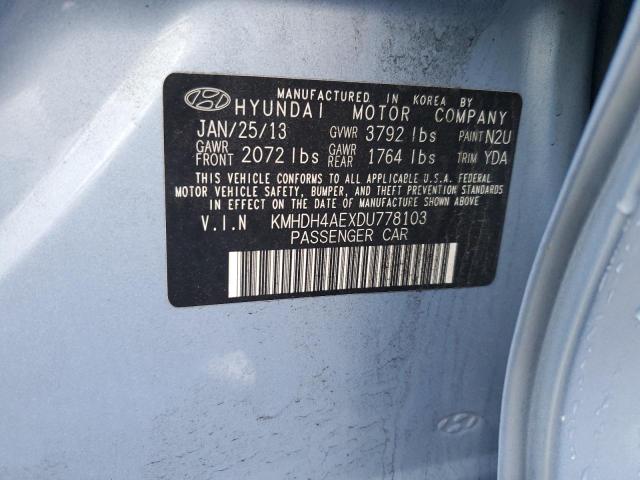 Photo 12 VIN: KMHDH4AEXDU778103 - HYUNDAI ELANTRA 