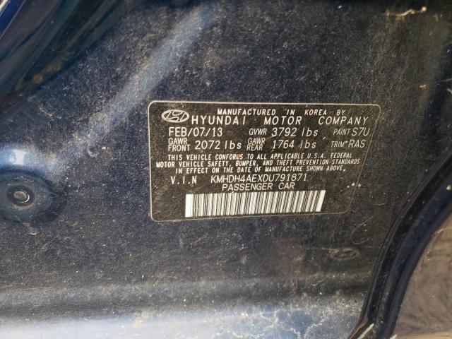 Photo 11 VIN: KMHDH4AEXDU791871 - HYUNDAI ELANTRA 