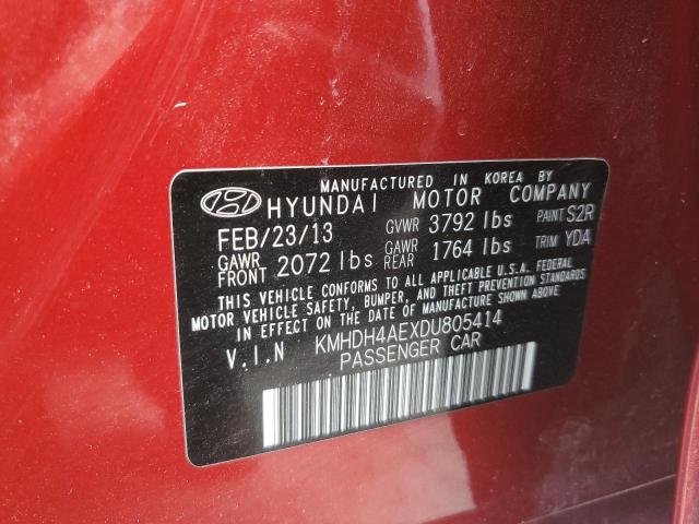 Photo 12 VIN: KMHDH4AEXDU805414 - HYUNDAI ELANTRA GL 