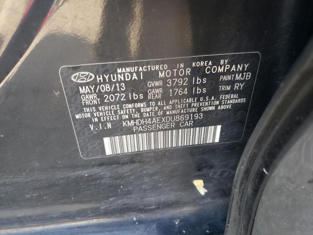 Photo 11 VIN: KMHDH4AEXDU869193 - HYUNDAI ELANTRA GL 