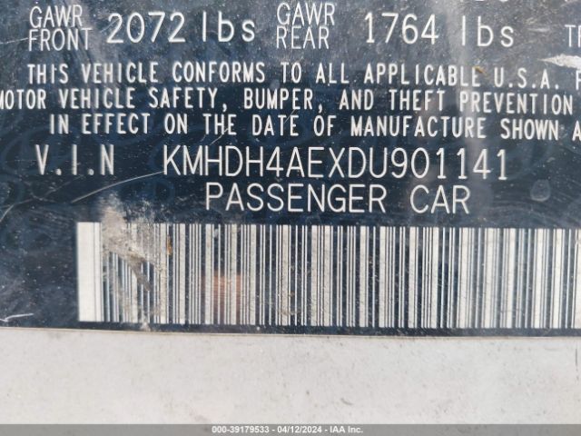 Photo 8 VIN: KMHDH4AEXDU901141 - HYUNDAI ELANTRA 