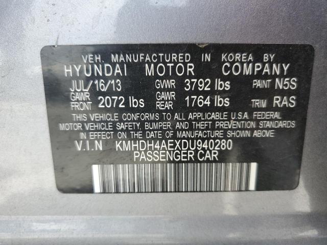 Photo 11 VIN: KMHDH4AEXDU940280 - HYUNDAI ELANTRA GL 