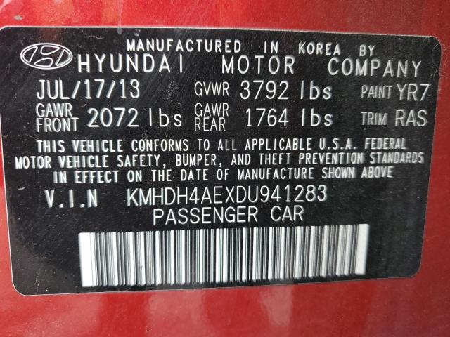 Photo 12 VIN: KMHDH4AEXDU941283 - HYUNDAI ELANTRA 