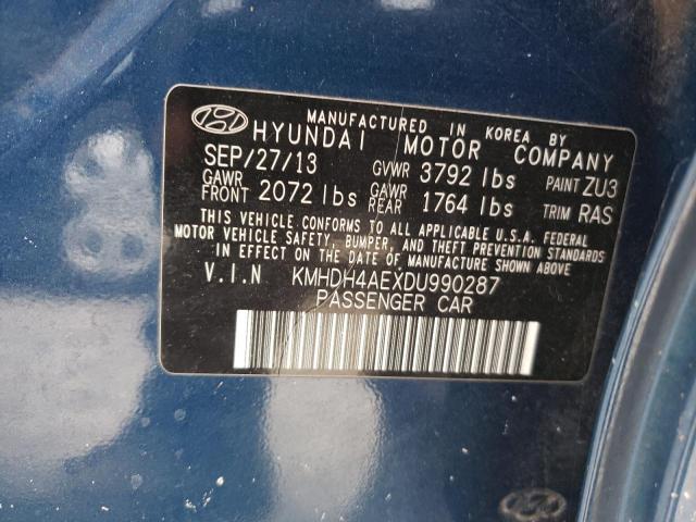 Photo 9 VIN: KMHDH4AEXDU990287 - HYUNDAI ELANTRA GL 