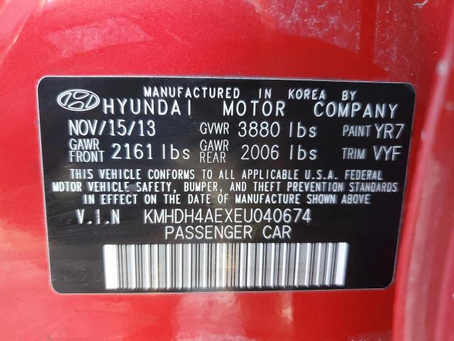 Photo 11 VIN: KMHDH4AEXEU040674 - HYUNDAI ELANTRA 