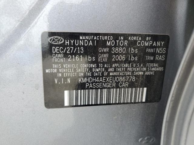 Photo 12 VIN: KMHDH4AEXEU086778 - HYUNDAI ELANTRA 