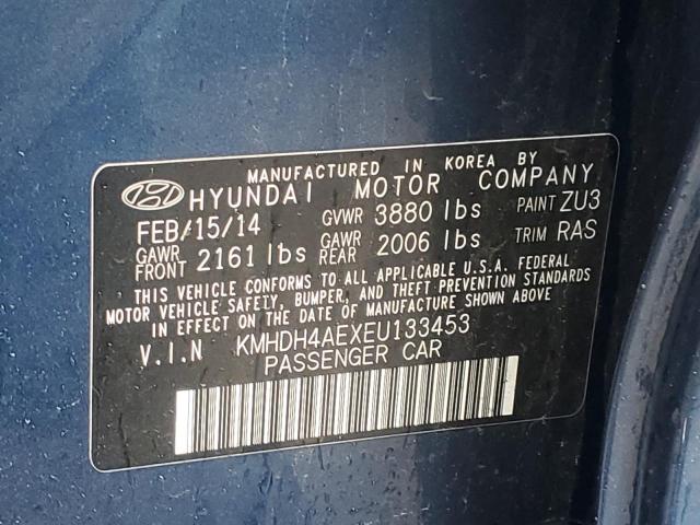 Photo 11 VIN: KMHDH4AEXEU133453 - HYUNDAI ELANTRA 