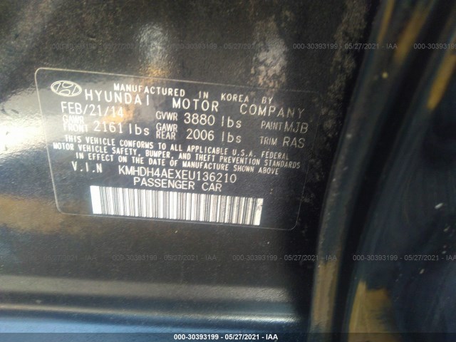 Photo 8 VIN: KMHDH4AEXEU136210 - HYUNDAI ELANTRA 