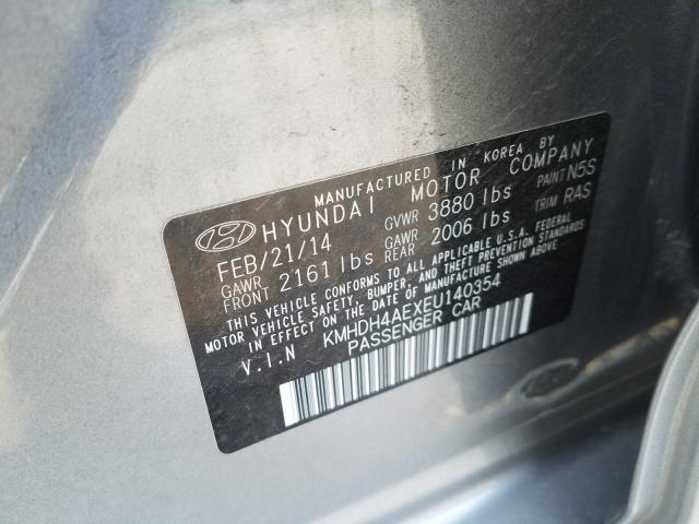 Photo 9 VIN: KMHDH4AEXEU140354 - HYUNDAI ELANTRA SE 