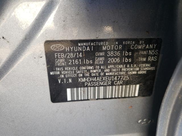 Photo 9 VIN: KMHDH4AEXEU147725 - HYUNDAI ELANTRA SE 