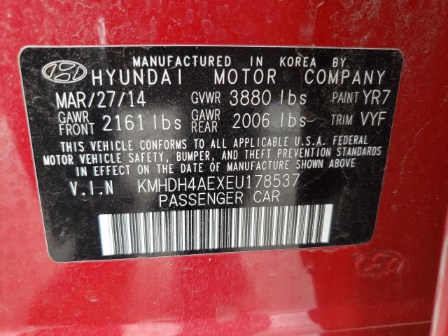 Photo 9 VIN: KMHDH4AEXEU178537 - HYUNDAI ELANTRA SE 