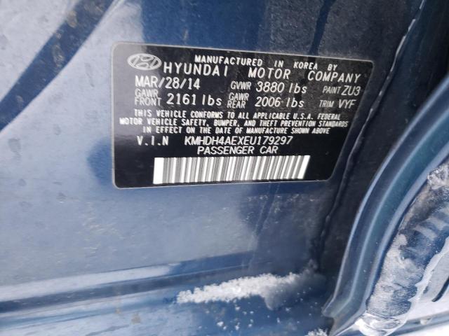 Photo 9 VIN: KMHDH4AEXEU179297 - HYUNDAI ELANTRA SE 