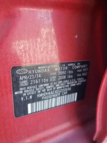 Photo 11 VIN: KMHDH4AEXEU200696 - HYUNDAI ELANTRA SE 