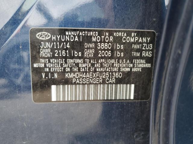 Photo 9 VIN: KMHDH4AEXFU251360 - HYUNDAI ELANTRA 