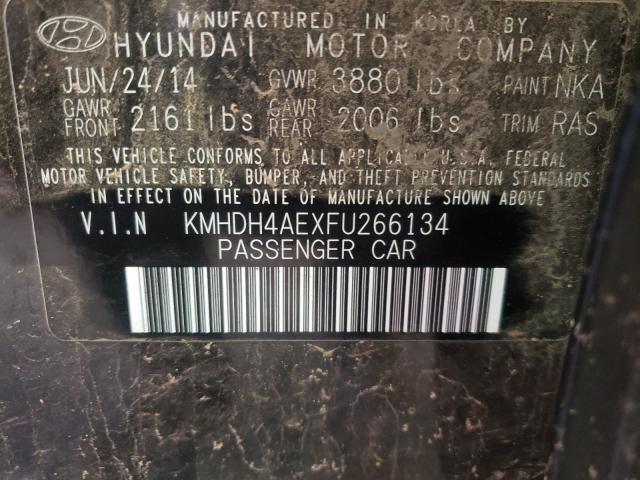 Photo 9 VIN: KMHDH4AEXFU266134 - HYUNDAI ELANTRA SE 