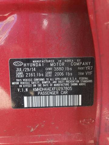 Photo 12 VIN: KMHDH4AEXFU297805 - HYUNDAI ELANTRA SE 