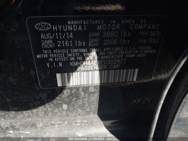 Photo 8 VIN: KMHDH4AEXFU302971 - HYUNDAI ELANTRA 