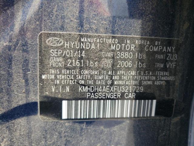 Photo 11 VIN: KMHDH4AEXFU321729 - HYUNDAI ELANTRA SE 