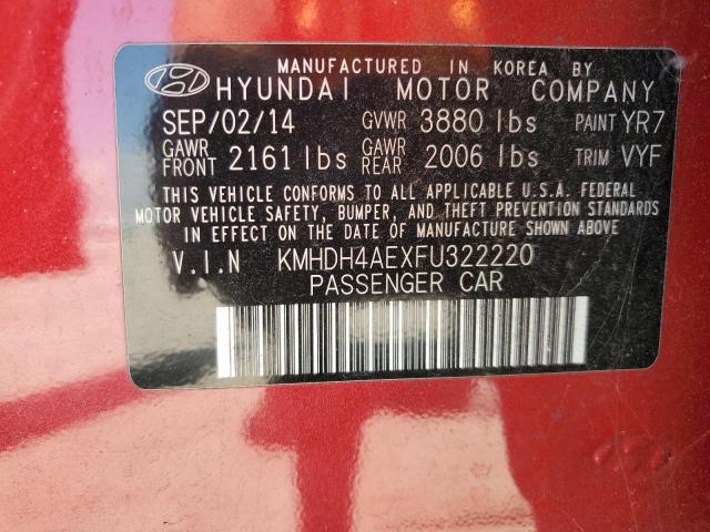 Photo 11 VIN: KMHDH4AEXFU322220 - HYUNDAI ELANTRA SE 