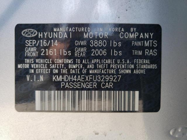 Photo 11 VIN: KMHDH4AEXFU329927 - HYUNDAI ELANTRA SE 