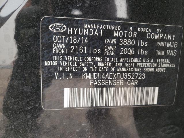 Photo 9 VIN: KMHDH4AEXFU352723 - HYUNDAI ELANTRA SE 