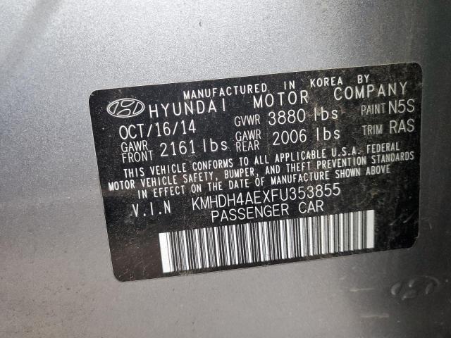 Photo 9 VIN: KMHDH4AEXFU353855 - HYUNDAI ELANTRA SE 