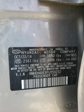 Photo 12 VIN: KMHDH4AEXFU359252 - HYUNDAI ELANTRA SE 