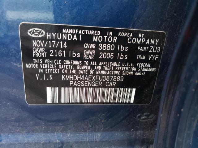 Photo 11 VIN: KMHDH4AEXFU387889 - HYUNDAI ELANTRA SE 