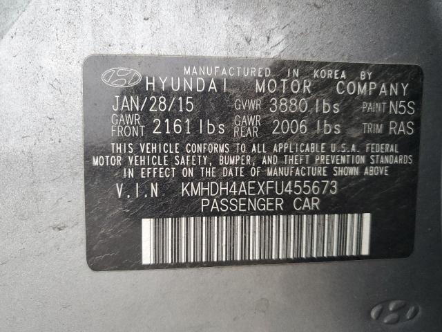 Photo 12 VIN: KMHDH4AEXFU455673 - HYUNDAI ELANTRA 