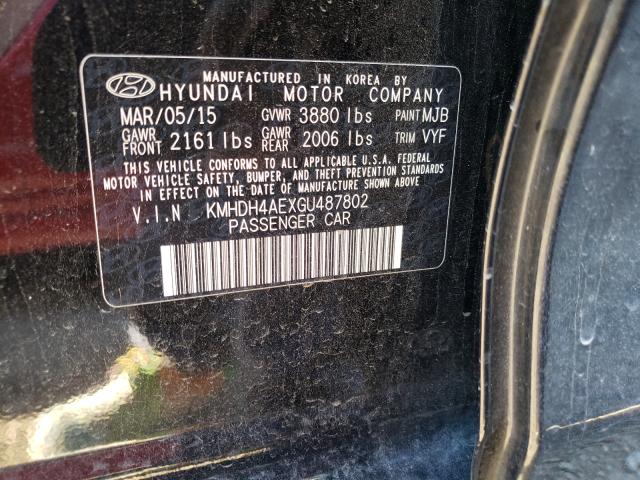 Photo 9 VIN: KMHDH4AEXGU487802 - HYUNDAI ELANTRA SE 