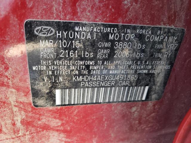 Photo 11 VIN: KMHDH4AEXGU491865 - HYUNDAI ELANTRA SE 