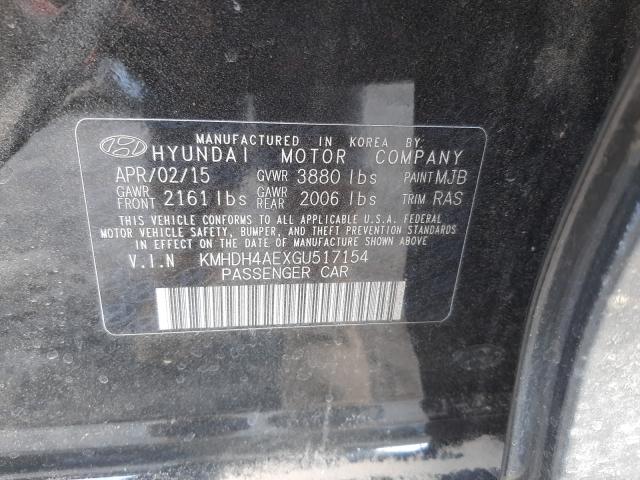 Photo 9 VIN: KMHDH4AEXGU517154 - HYUNDAI ELANTRA 