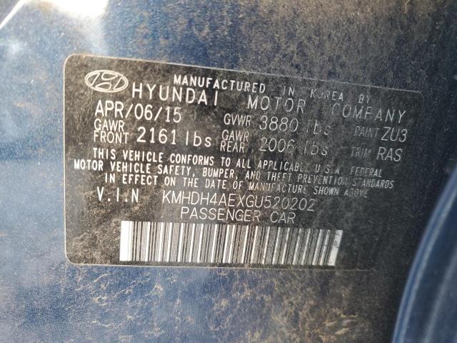 Photo 11 VIN: KMHDH4AEXGU520202 - HYUNDAI ELANTRA SE 