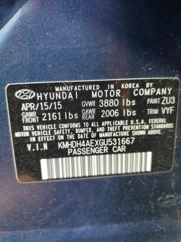 Photo 9 VIN: KMHDH4AEXGU531667 - HYUNDAI ELANTRA SE 