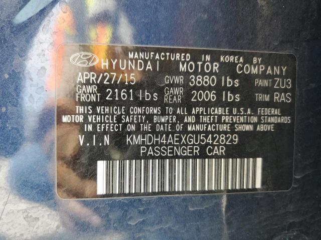 Photo 11 VIN: KMHDH4AEXGU542829 - HYUNDAI ELANTRA 