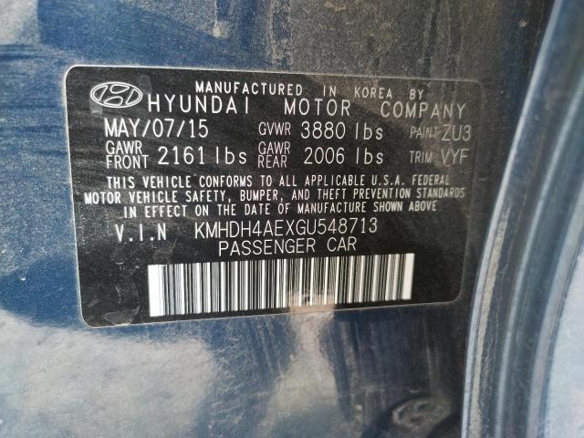 Photo 12 VIN: KMHDH4AEXGU548713 - HYUNDAI ELANTRA SE 