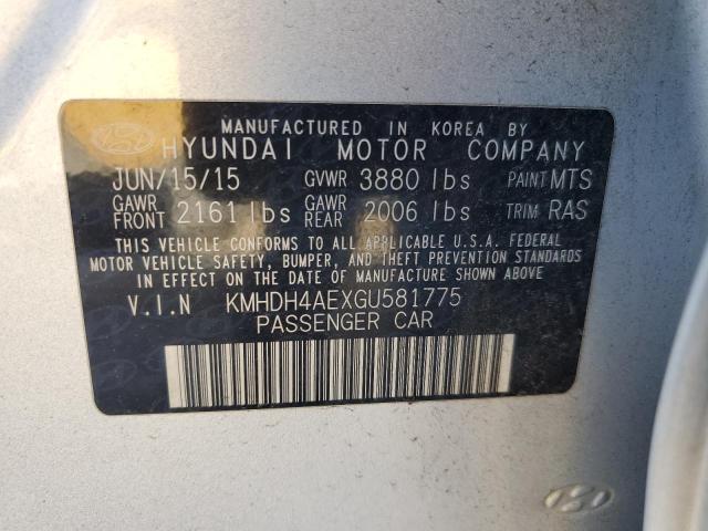 Photo 11 VIN: KMHDH4AEXGU581775 - HYUNDAI ELANTRA 